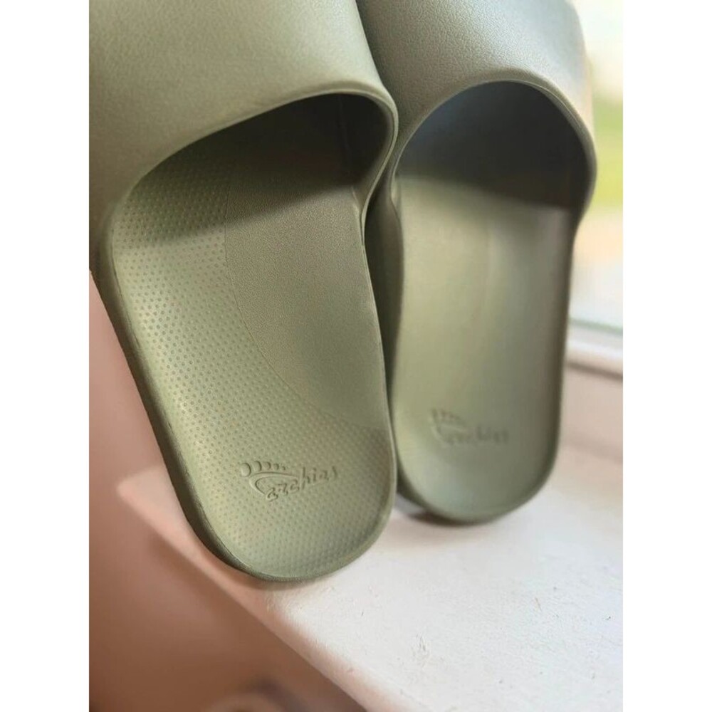 Archie’s Arch Support Slide Sandals in Olive Green Men’s 8 | Women’s 9 - Picture 9 of 12